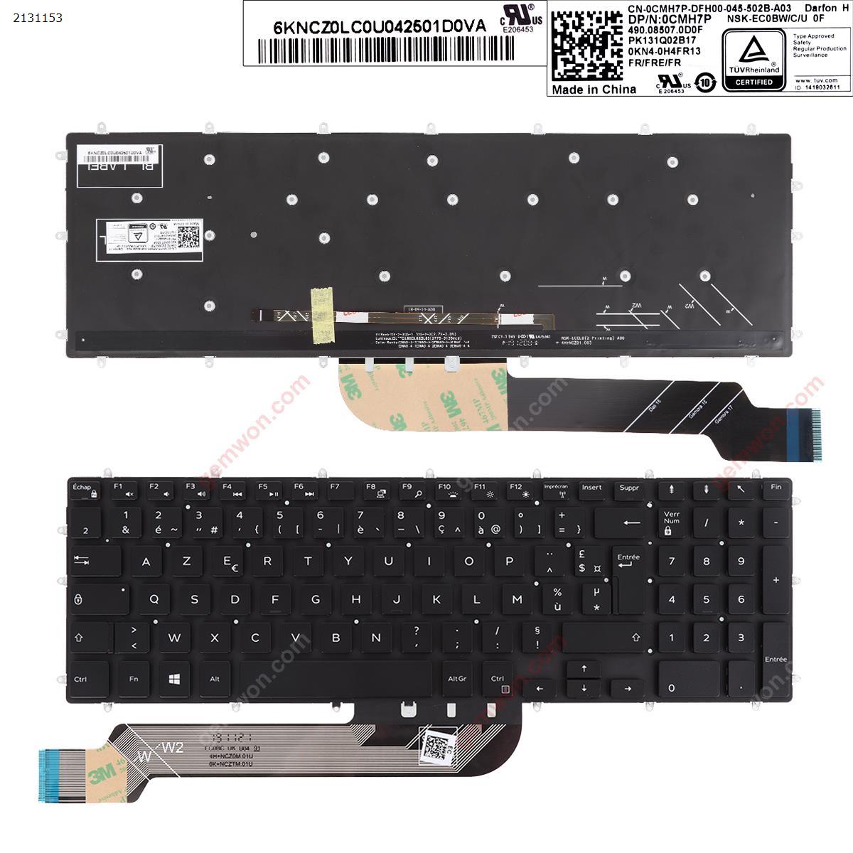 Picture of New Replacement Laptop Keyboard For DELL Inspiron Gaming 15-7566 BLACK(Backlit,Win8) FR Layout
