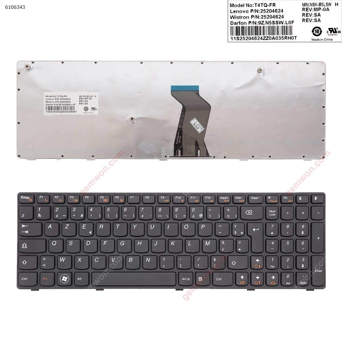 Picture of New Replacement Laptop Keyboard For LENOVO  V570 B570 B590 BLACK FRAME BLACK FR Layout