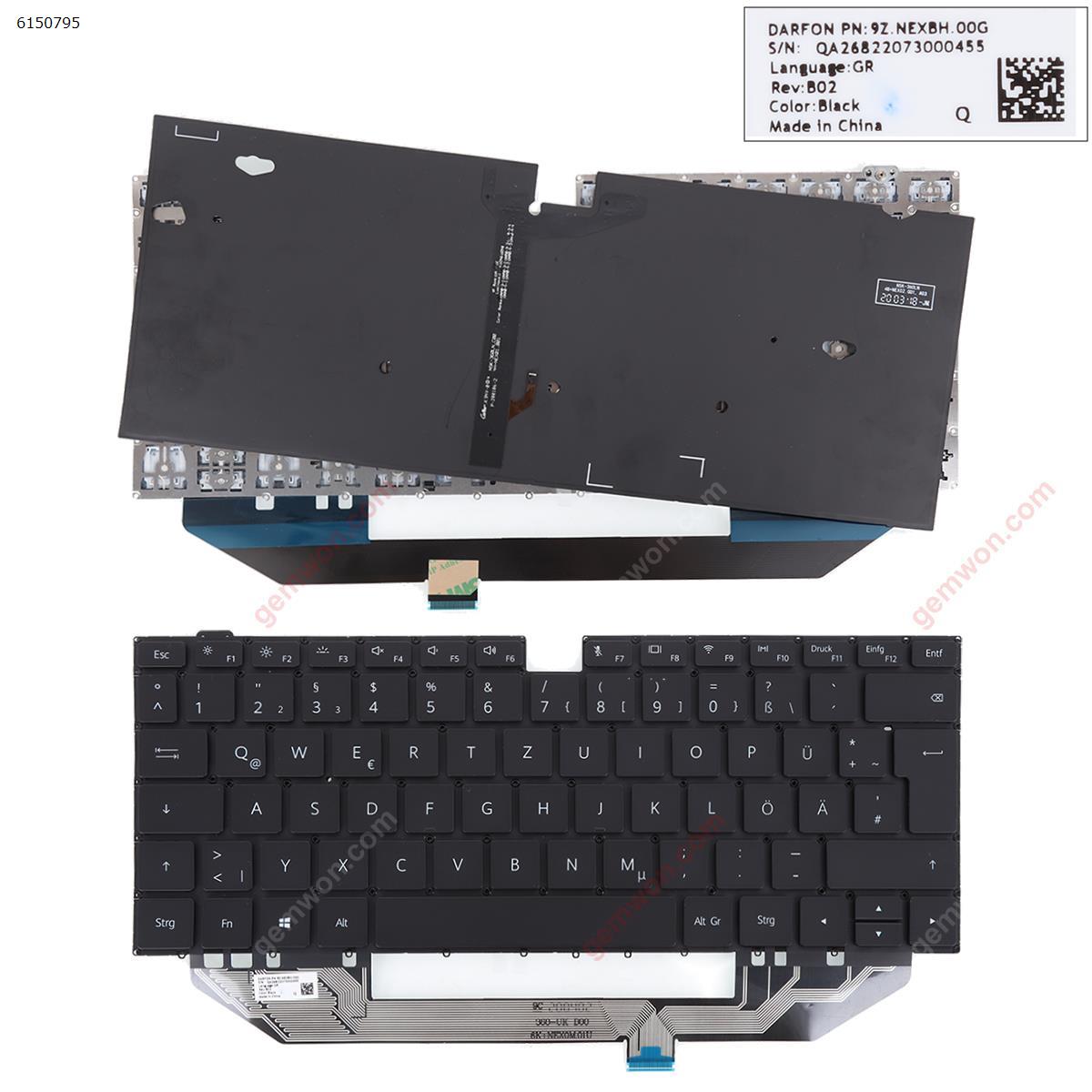 Picture of New Replacement Laptop Keyboard For HUAWEI MACH W19 W29 BLACK ( Backlit Without FRAME，Win8) ) GR Layout