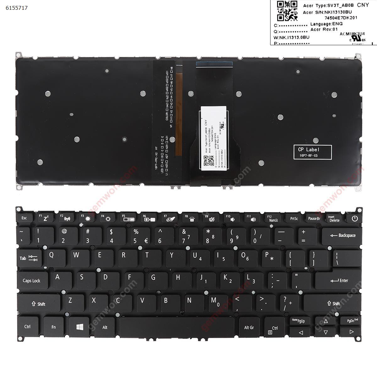 Picture of New Replacement Laptop Keyboard For ACER Swift 3 SF314-54 SF314-54G SF314-54G-52L8 SF314-56G BLACK Backlit WIN8 US Layout