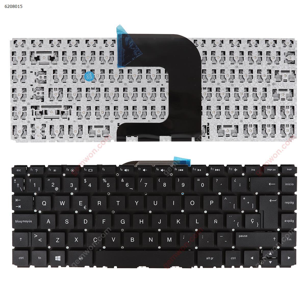 Picture of New Replacement Laptop Keyboard For HP Pavilion 14-AC 14-AF 14-AN 14-AM BLACK (Without FRAME,Without Foil,Win8) OEM SP Layout