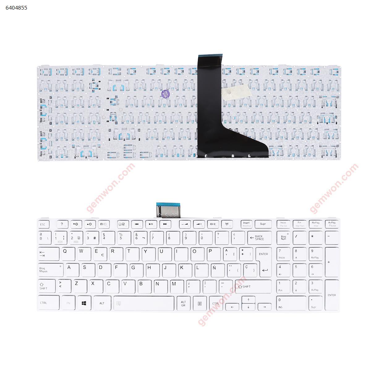 Picture of New Replacement Laptop Keyboard For TOSHIBA L850 WHITE FRAME WHITE(For Win8 OS) SP Layout