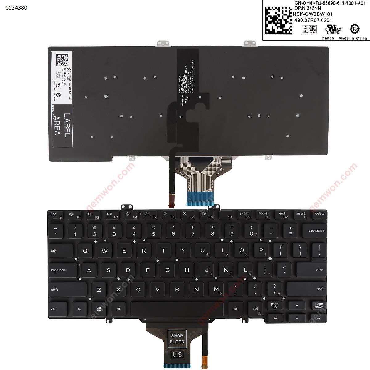 Picture of New Replacement Laptop Keyboard For 5400 Backlit US,DELL Latitude 5400 5401 5410 5411 7400  BLACK（BACKLIT WIN8）OEM US Layout