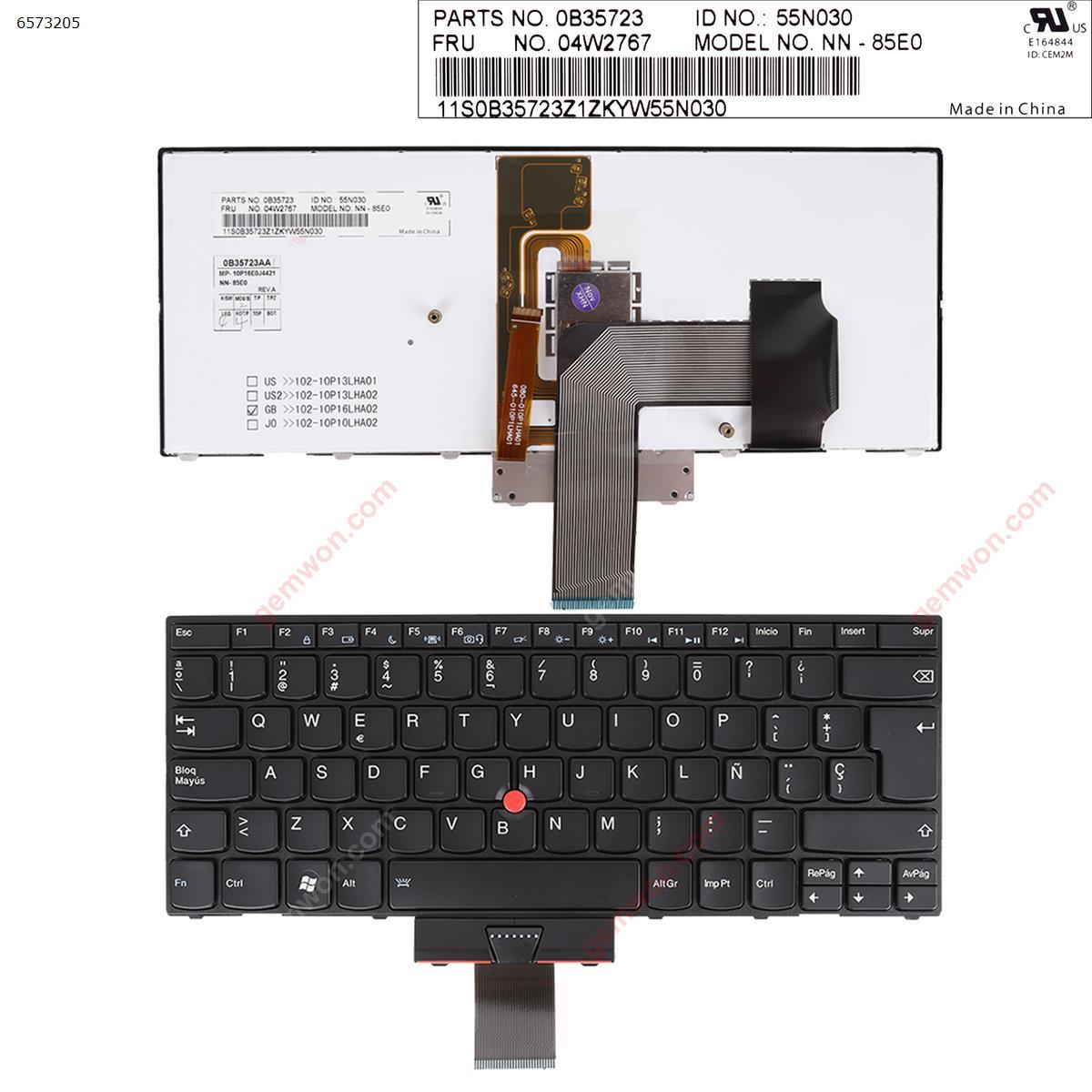 Picture of New Replacement Laptop Keyboard For IBM Lenovo Thinkpad X1C 2012 BLACK FRAME BLACK（with point ，backlit win8） SP Layout