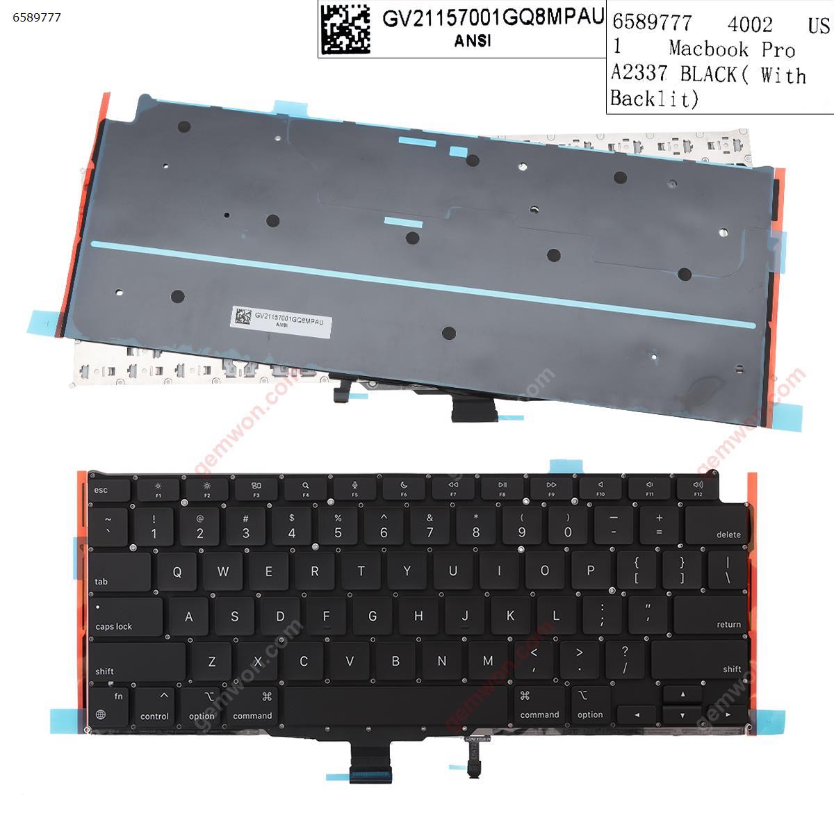 Picture of New Replacement Laptop Keyboard For APPLE Macbook Pro A2337  BLACK( With   Backlit) US Layout