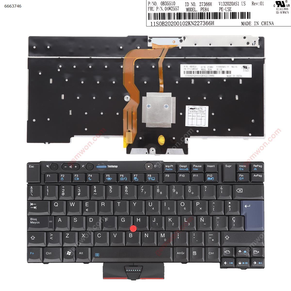 Picture of New Replacement Laptop Keyboard For ThinkPad T400S T410 T410I T410S T420 X220 BLACK OEM SP Layout
