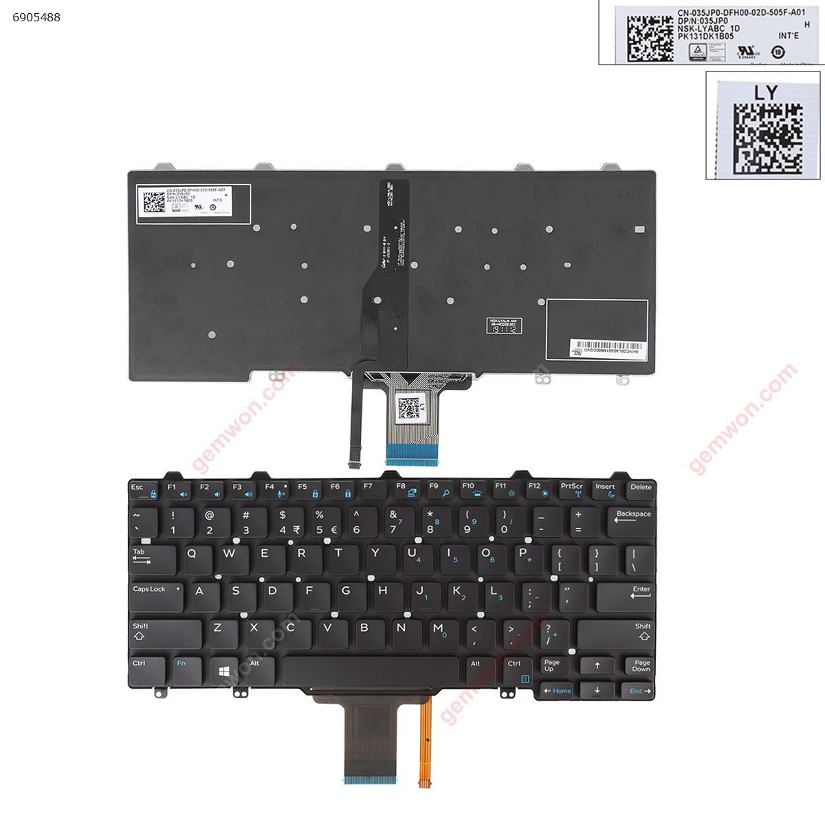 Picture of New Replacement Laptop Keyboard For DELL E7270 BLACK (Backlit,With Point stick,For Win8) US Layout
