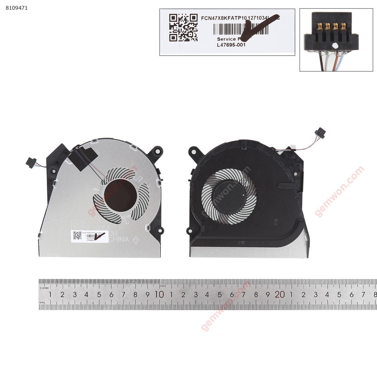 Picture of New Replacement CPU Cooling Fan For HP ProBook 450 G6 HSN-Q16C（For Discrete Video card,Original ） N/A Layout