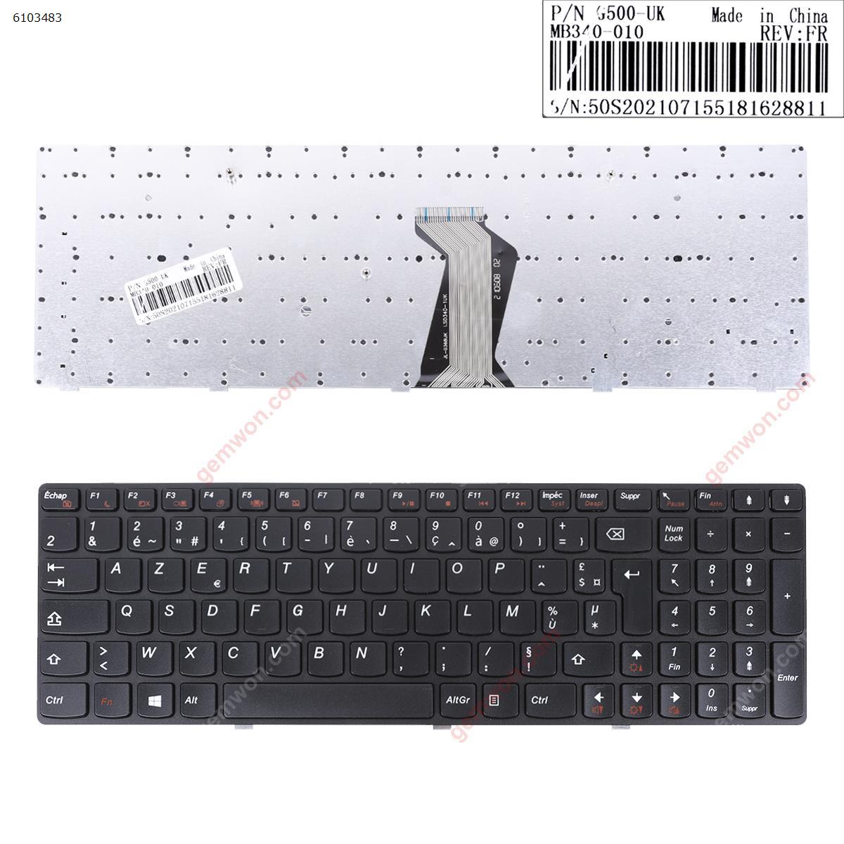 Picture of New Replacement Laptop Keyboard For LENOVO G500 G505 G510 BLACK FRAME BLACK(For Win8,OEM) FR Layout