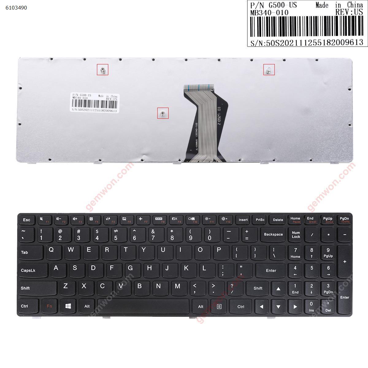 Picture of New Replacement Laptop Keyboard For LENOVO G500 G505 G510 BLACK FRAME BLACK(For Win8) US Layout