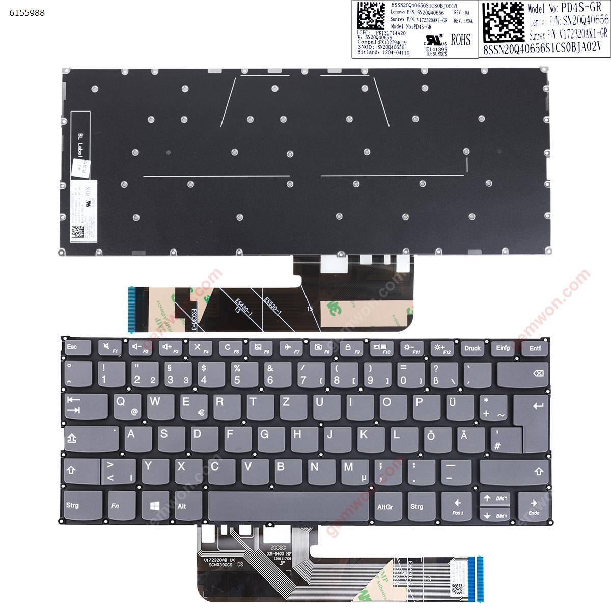 Picture of New Replacement Laptop Keyboard For Lenovo Yoga 530-14IKB 530-14ARR 730-13ikb 730-13iwl 730-15ikb 730-15iwl GRAY （Without FRAME ，Win8） Gr Layout