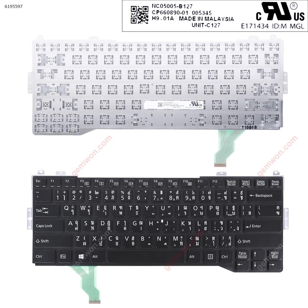New Replacement Laptop Keyboard For Fujitsu S904 S935 S936 T935 BALCK Other Language Layout的图片