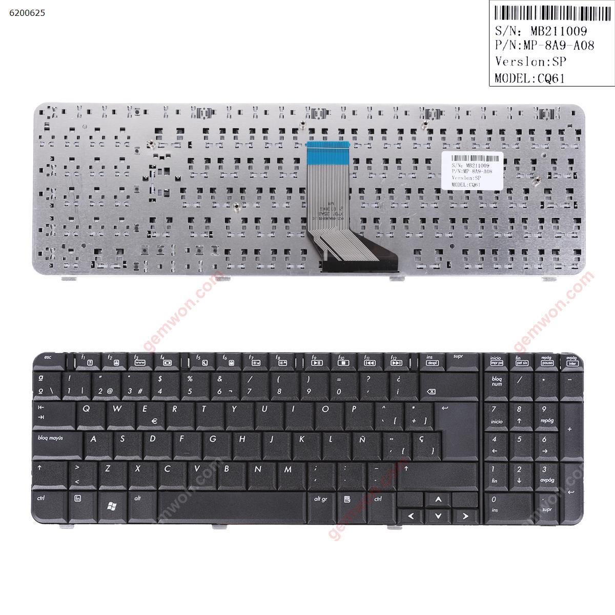 Picture of New Replacement Laptop Keyboard For HP CQ61 G61 BLACK SP Layout