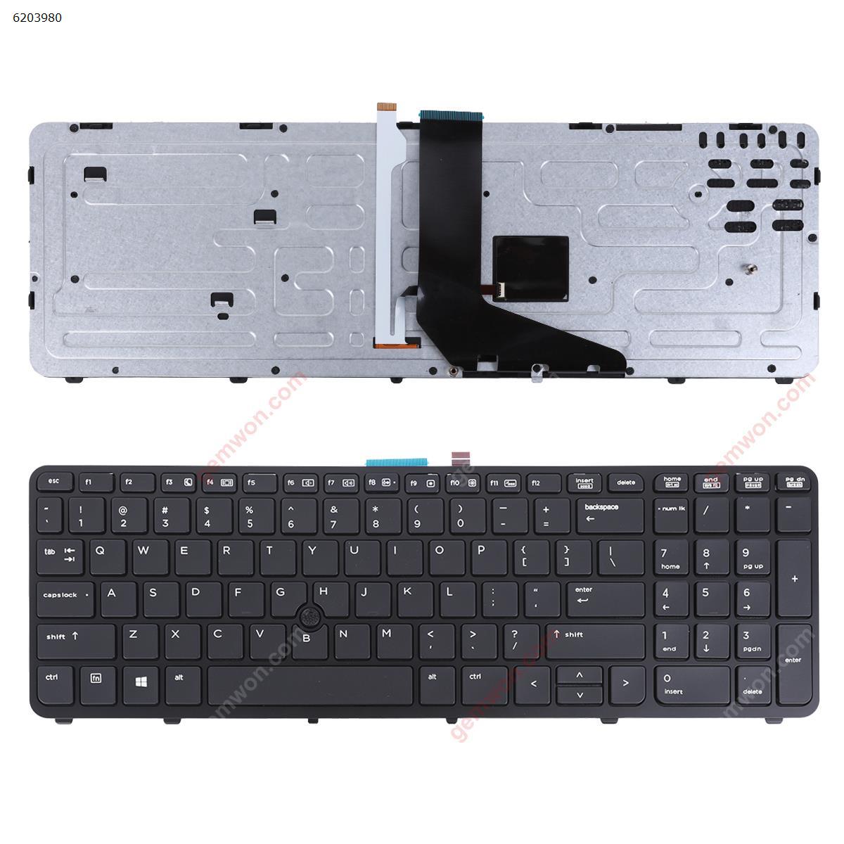 Picture of New Replacement Laptop Keyboard For HP ZBook 15 17 G1 G2 BLACK FRAME BLACK (With Point stick, Backlit ,For Win8) US Layout