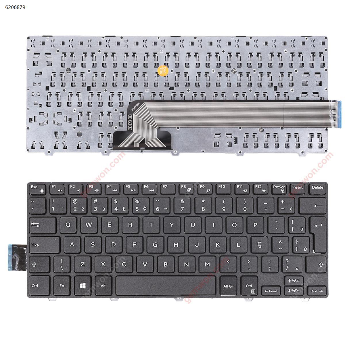 Picture of New Replacement Laptop Keyboard For DELL Inspiron 14-3000 5447 5442 5445 7447 Series BLACK FRAME BLACK (For Win8) BR Layout