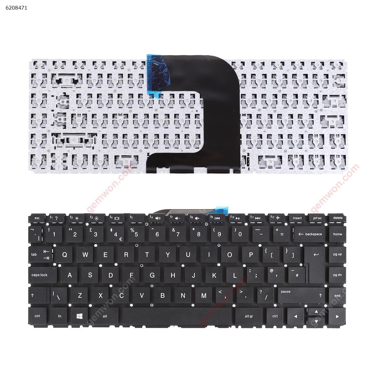 Picture of New Replacement Laptop Keyboard For HP Pavilion   14-AC 14-AF 14-AM 14-AN  BLACK (Without FRAME,Without Foil,Win8) Uk Layout