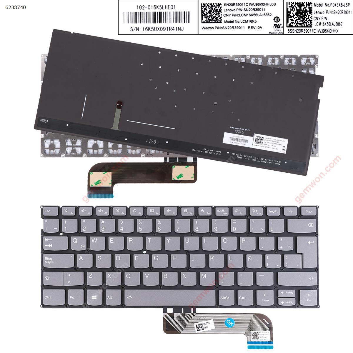 Picture of New Replacement Laptop Keyboard For Lenovo Yoga S730-13IWL S730-13IML  IdeaPad 730S  GRAY (Backlit Win8) LA Layout