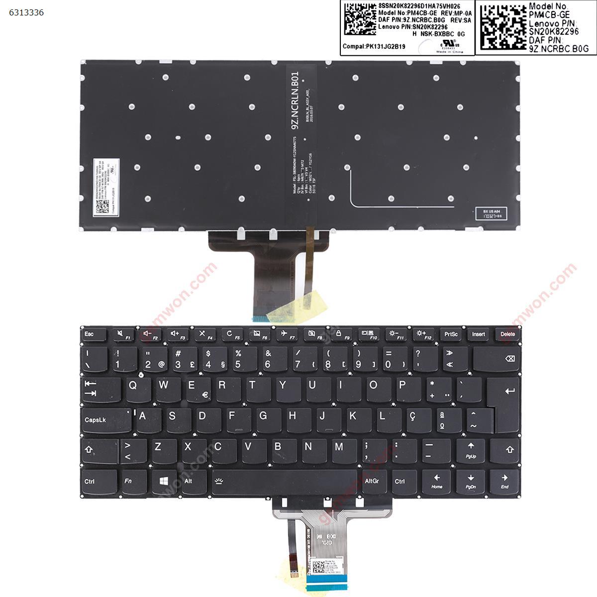 Picture of New Replacement Laptop Keyboard For Lenovo Yoga 510-14ISK 510-14IKB 510S-14IKB 510S-14ISK Black（Backlit Without Frame Foil) PO Layout