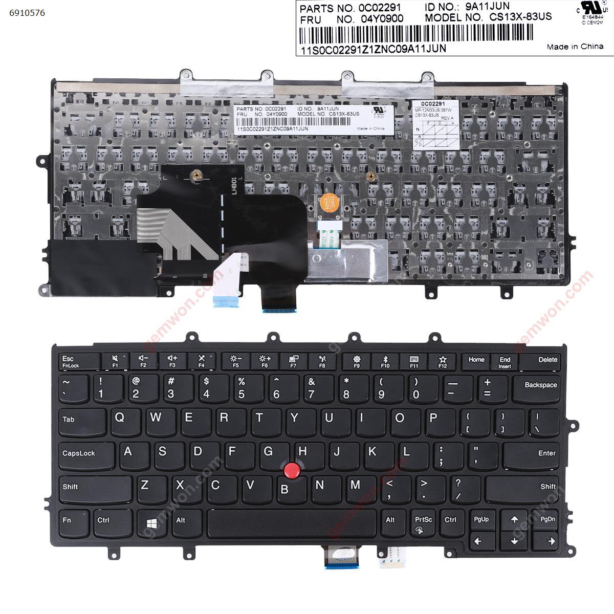 Picture of New Replacement Laptop Keyboard For IBM Thinkpad X270 BLACK FRAME BLACK(With Point，Compatible with X240 X240S X250 X260 For Win8) OEM US Layout