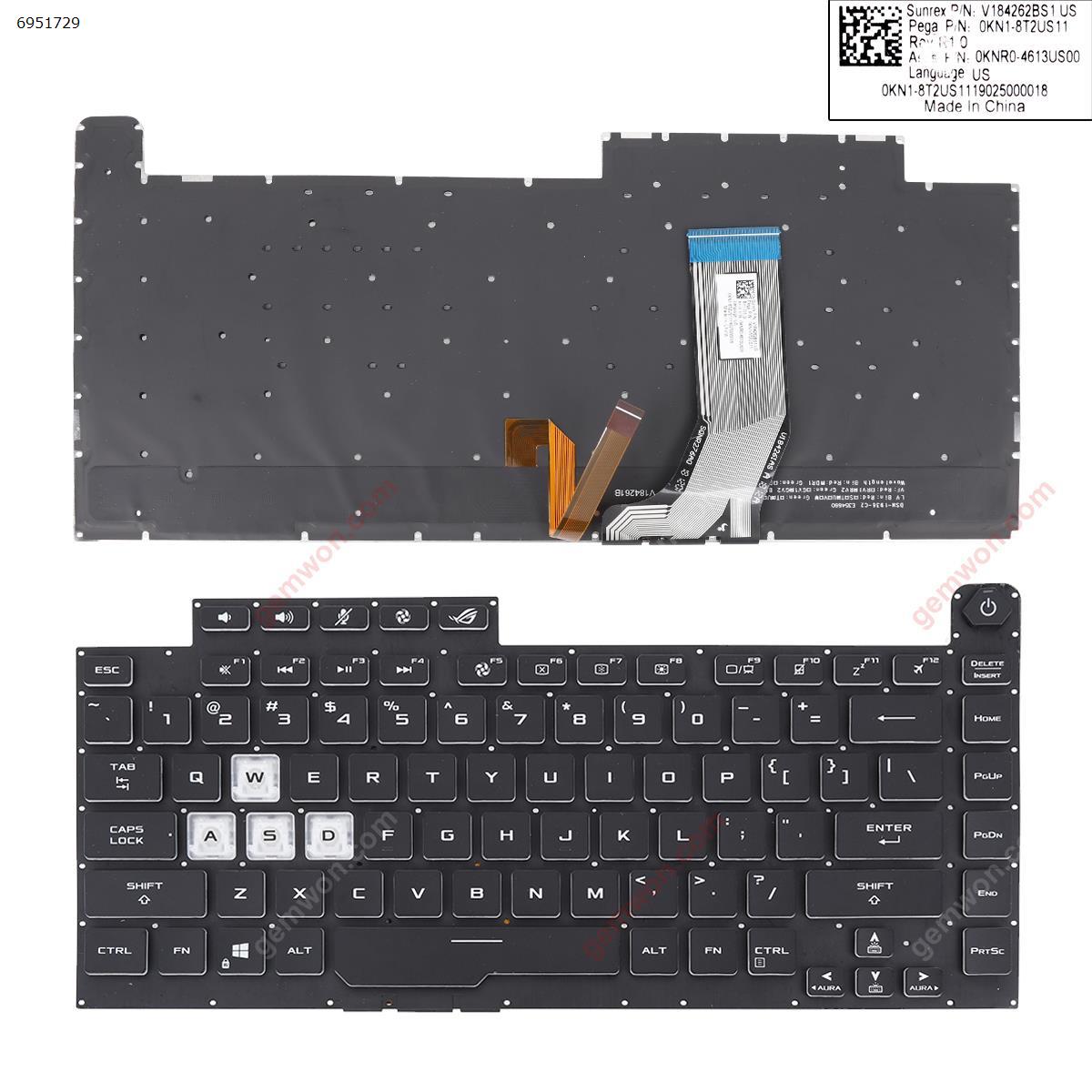 Picture of New Replacement Laptop Keyboard For  ASUS ROG Strix Scar III G512 L 3 PLUS G531 S5D G531GT G531G &nbsp;g531gu g531gd BLACK (RGB WIN8)Raw material assembly US Layout