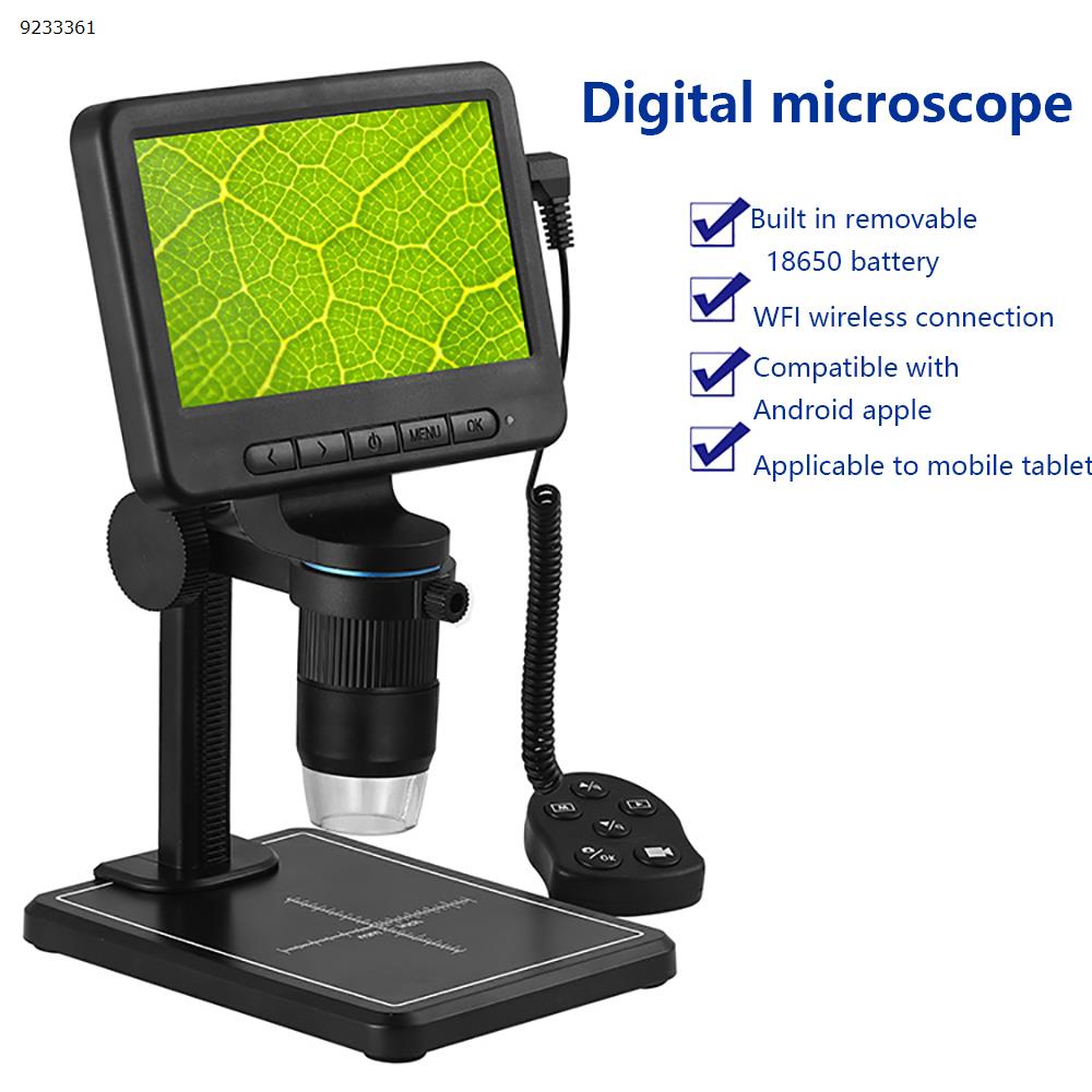Picture of High-definition 5-inch display screen angle adjustable digital mobile phone microscope supports tablet PC rechargeable MS2 with Z11 plastic stand