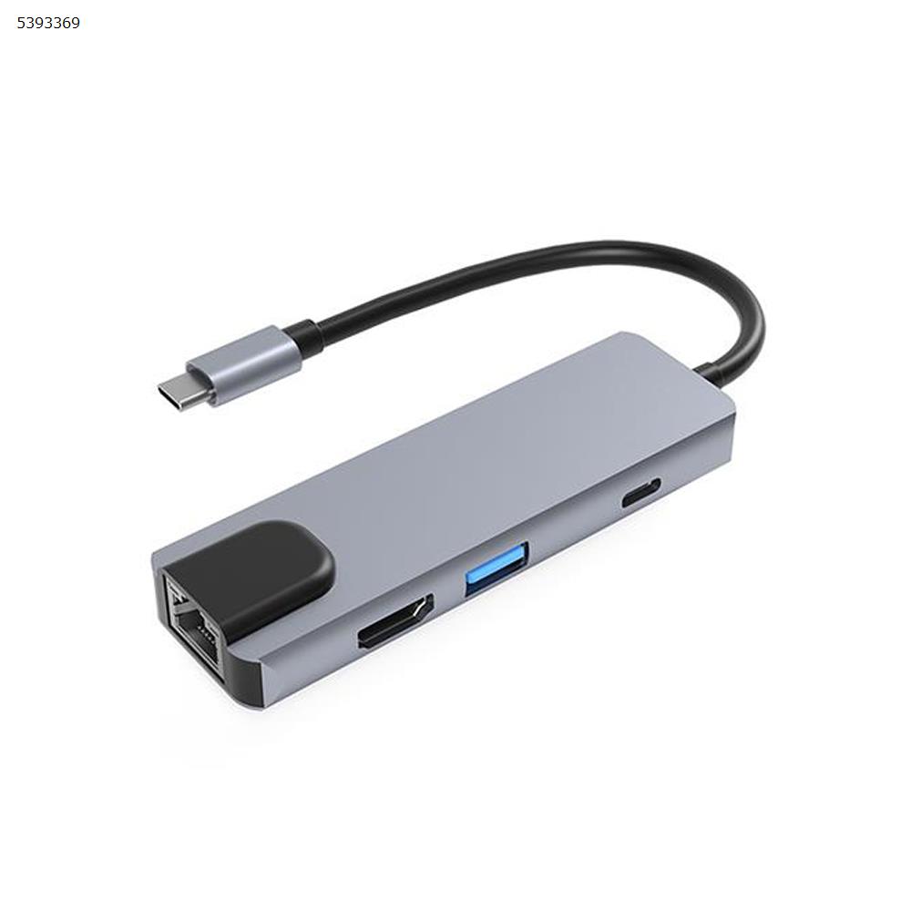 Picture of Best Type-C 6 in 1 USB hub 4k HDMI USB3.0 adapter PD Charger SD TF card reader multiport expansion docking station 