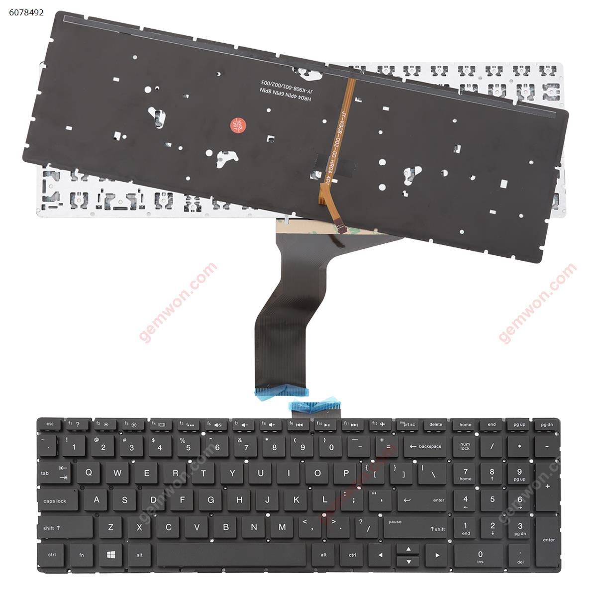 Picture of New Replacement Laptop Keyboard For HP Pavilion 15-BS BLACK(Without FRAME,Backlit) US Layout