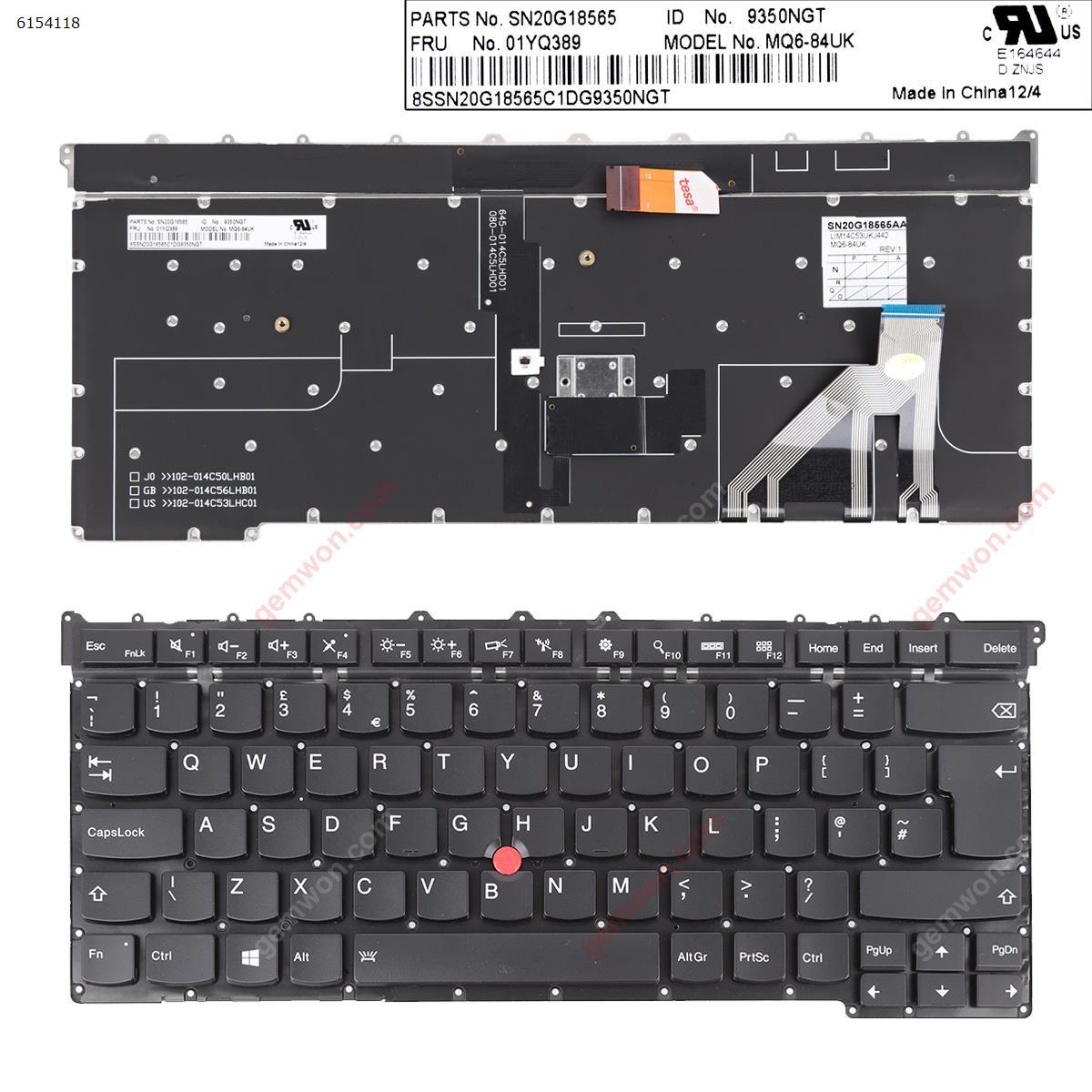 Picture of New Replacement Laptop Keyboard For Lenovo ThinkPad X1 Carbon 3rd Gen 2015 20BS 20BT BLACK ( Backlit , with point stick ,For Win8) OEM Uk Layout