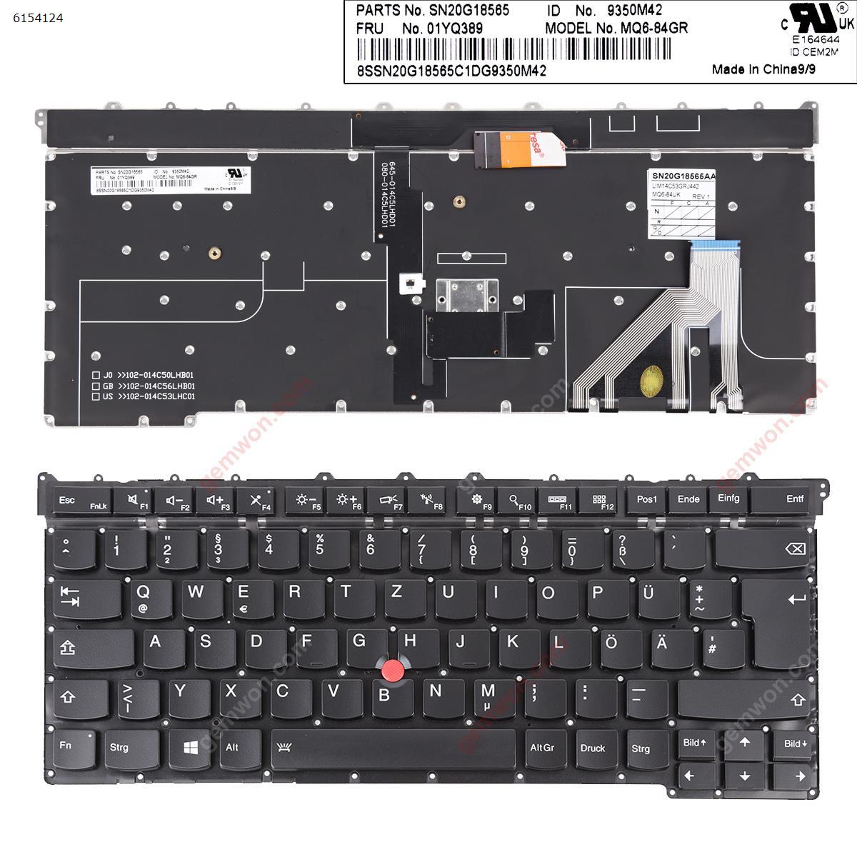 Picture of New Replacement Laptop Keyboard For Lenovo ThinkPad X1 Carbon 3rd Gen 2015 20BS 20BT BLACK ( Backlit , with point stick ,For Win8) OEM GR Layout