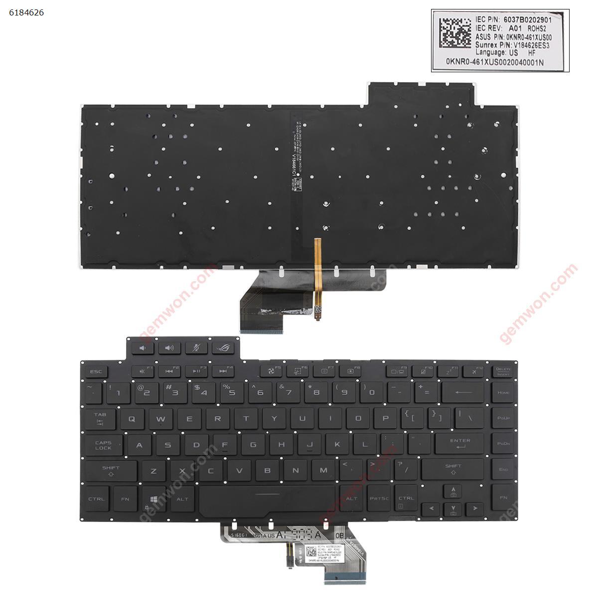 Picture of New Replacement Laptop Keyboard For Asus ROG GX502 GX502GW GX502GV GX502LWS GX502LXS BLACK (Backlit win8) US Layout