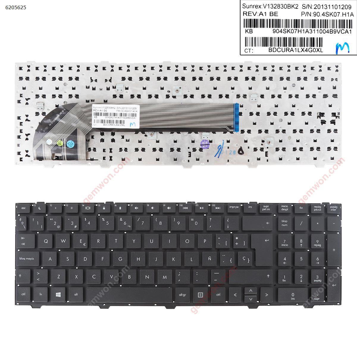 Picture of New Replacement Laptop Keyboard For HP 4540S 4545S BLACK(without FRAME,without foil) OEM SP Layout