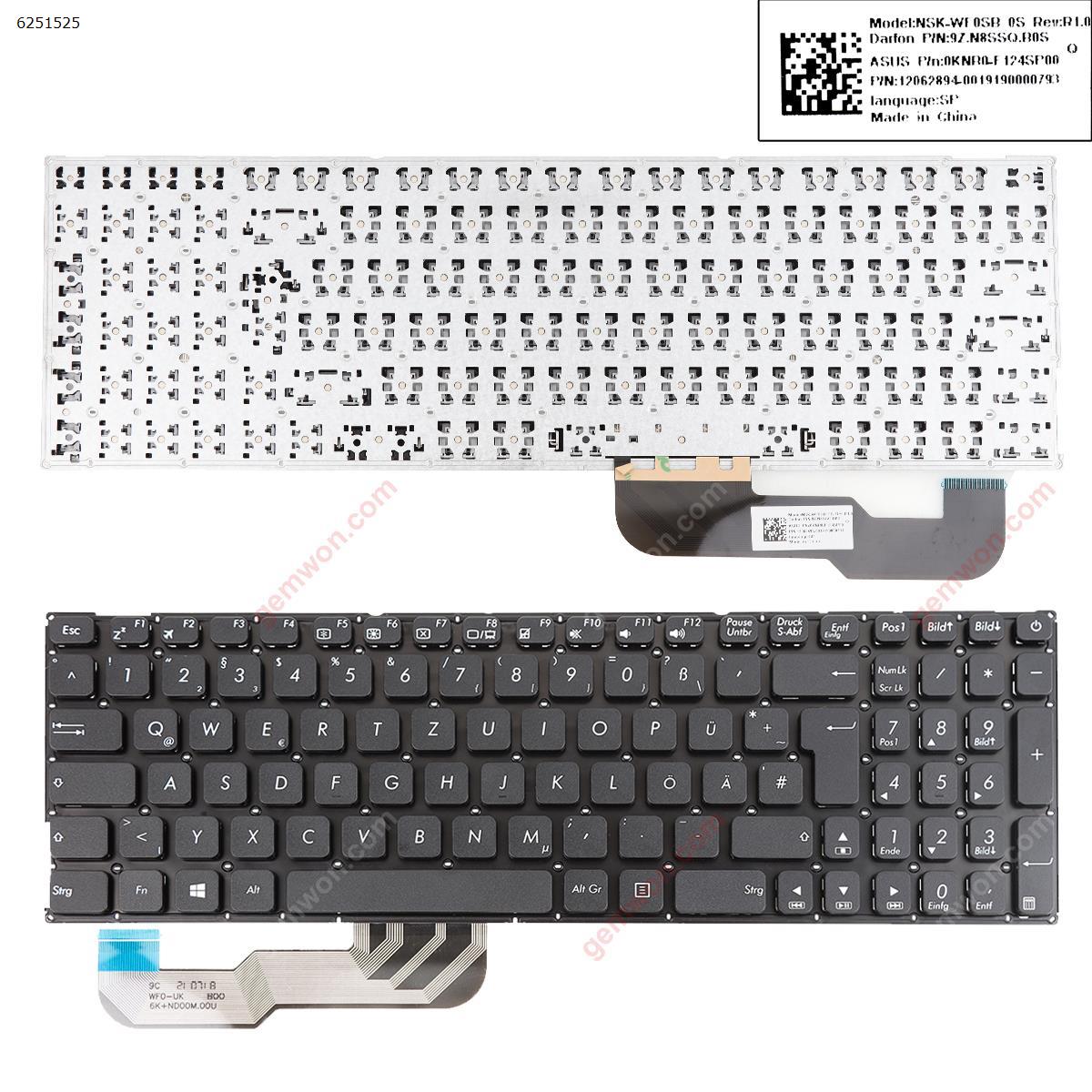 Picture of New Replacement Laptop Keyboard For ASUS X541 BLACK(without FRAME)win8 GR Layout