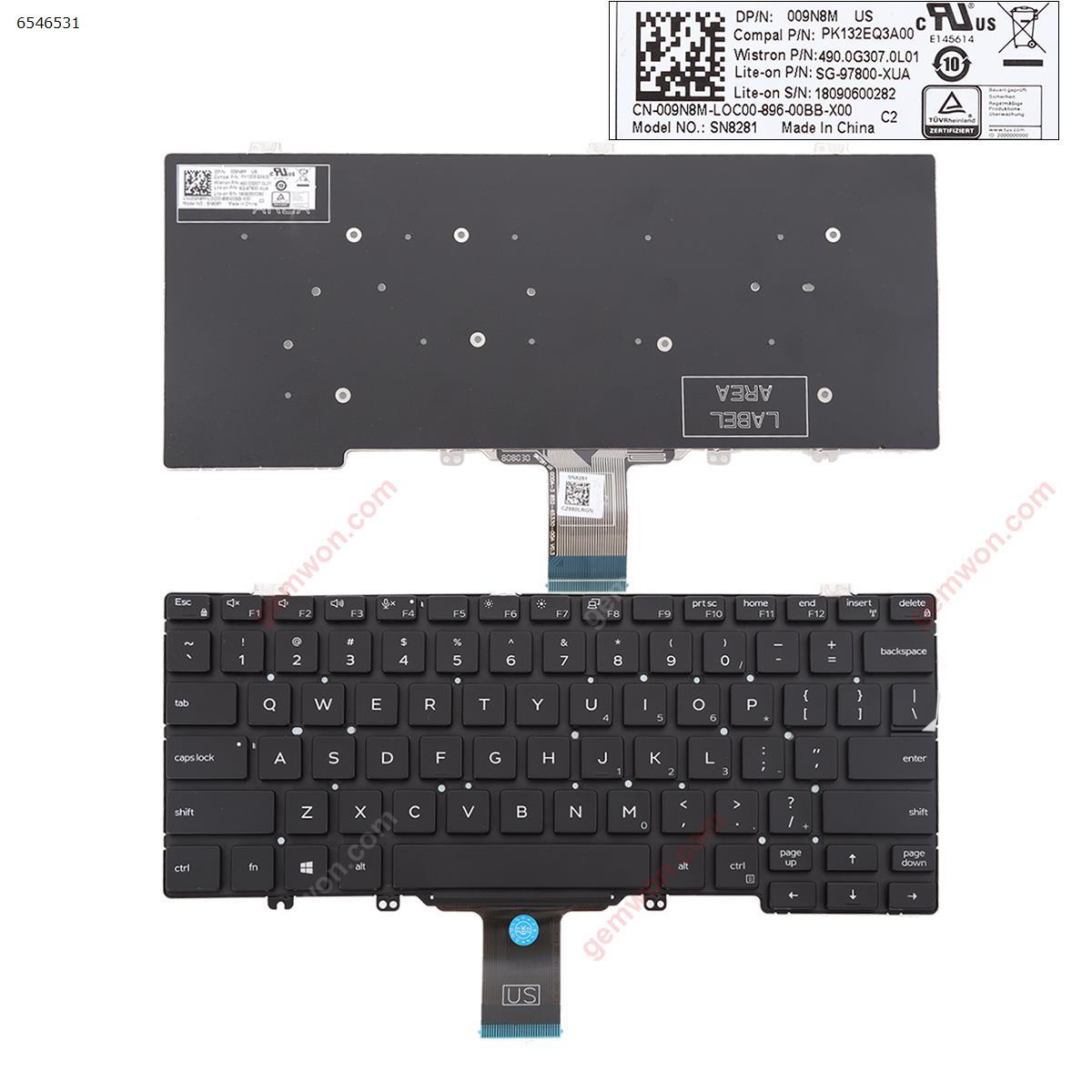 Picture of New Replacement Laptop Keyboard For DELL LATITUD E5200 3300 5300 7200 7300 3301 7290 5310 BLACK (Win8) US Layout