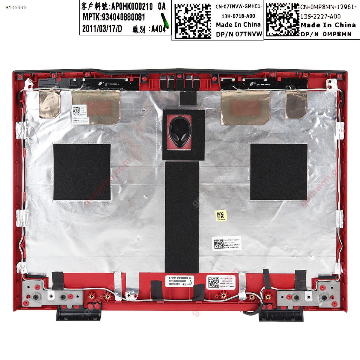 Picture of New Replacement Laptop Cover For DELL  M11X  R2 R3 LCD RED cover Plastic shell.