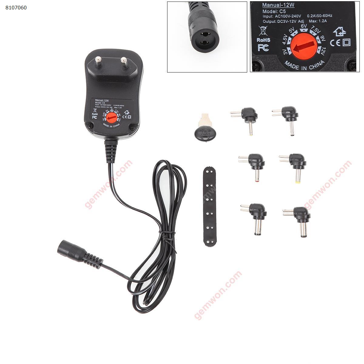 Picture of AC 3-12V 12W*1.2mm（PLUG：US EU UK）.Φ2.5*0.7mm 3.0*1.1mm 3.5*13.5mm 3.5*15mm 5.0*2.1mm 5.5*2.5mm .