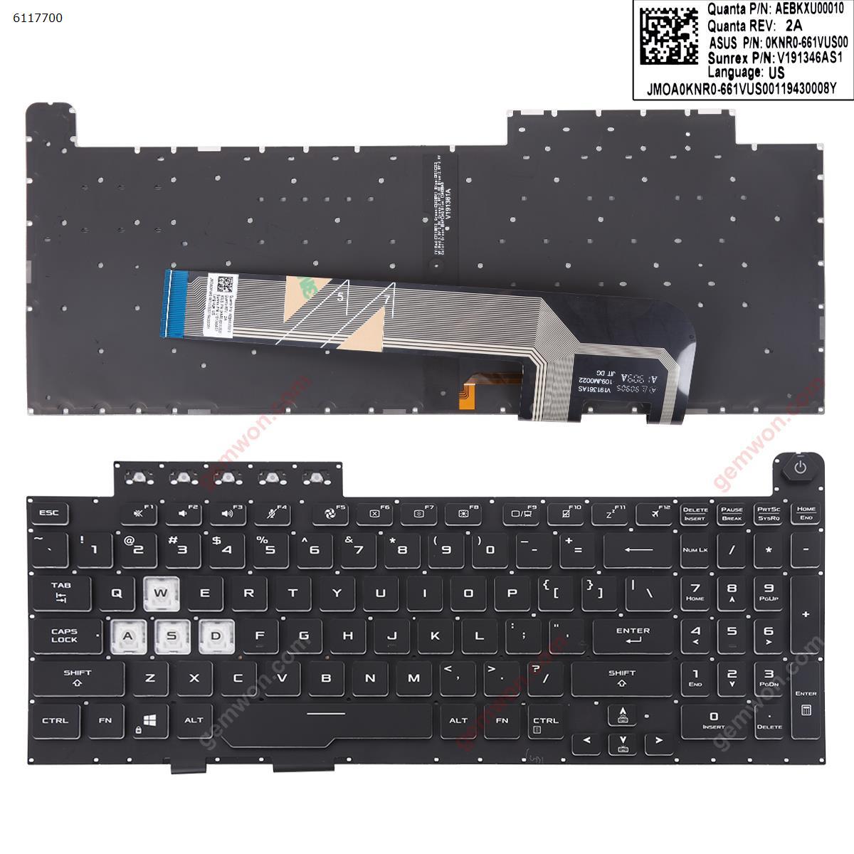 Picture of New Replacement Laptop Keyboard For  ASUS TUF Gaming F15 FX506 FA506 FA506Q FX506L FA506U BLACK(Backlit,win8)  US Layout