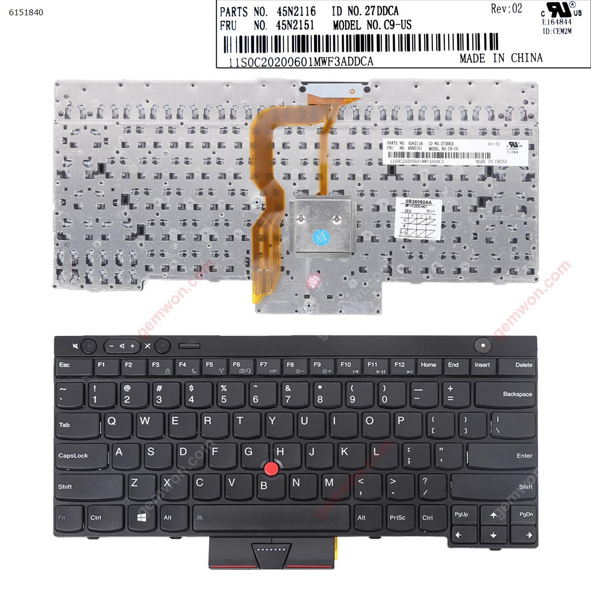 Picture of New Replacement Laptop Keyboard For ThinkPad T430 T530 X230 BLACK WIN8 OEM US Layout