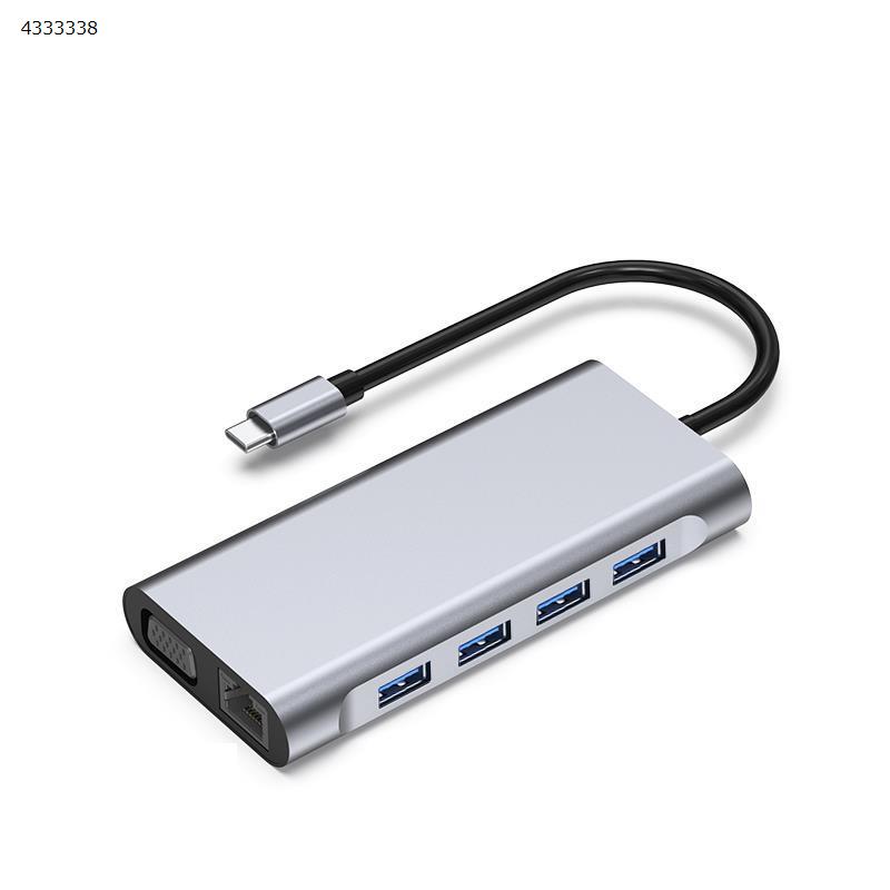 Picture of Laptop USB C Hub 11 in 1 multi-interface computer conversion hub type-c expansion docking station