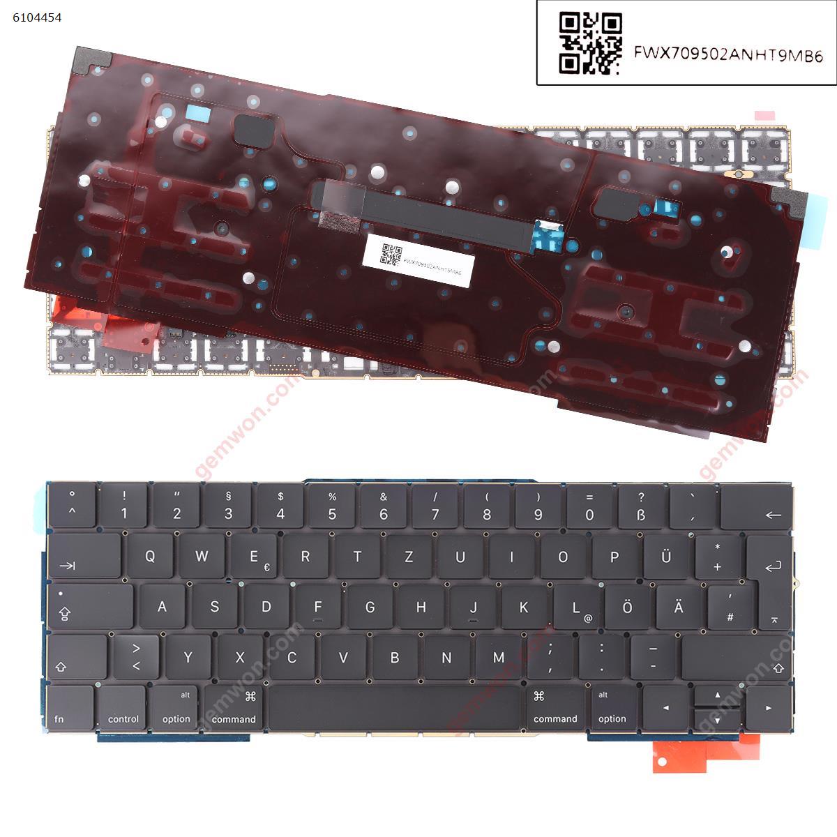 Picture of New Replacement Laptop Keyboard For Apple MacBook Pro 13.3" A1706 Black (With Backlit Board) GR Layout