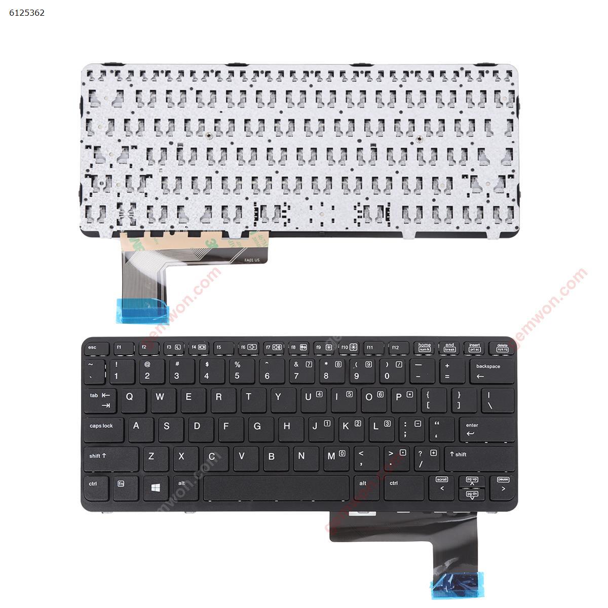 Picture of New Replacement Laptop Keyboard For HP EliteBook 820 G1 BLACK FRAME BLACK (without point,Win8) US Layout