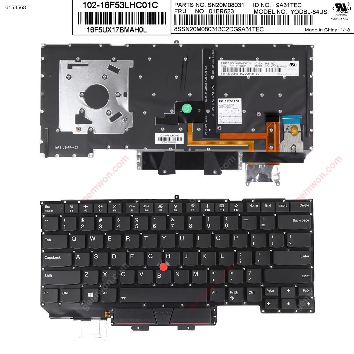 Picture of New Replacement Laptop Keyboard For Lenovo IBM ThinkPad X1 Carbon Gen 5 2017 BLACK With Point stick（Backlit）Win8 OEM US Layout