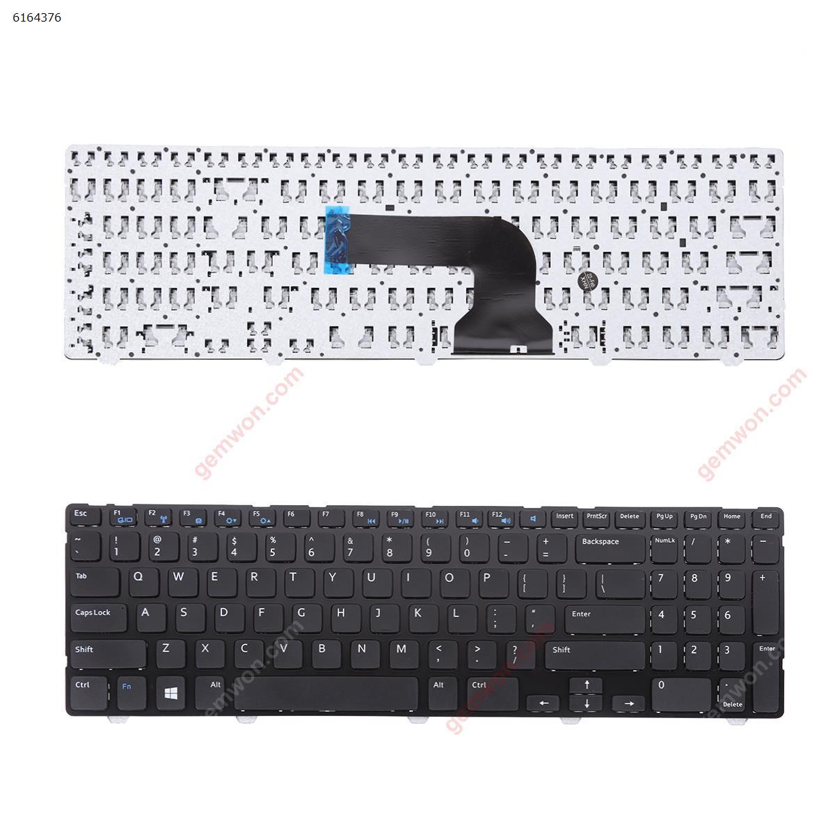 Picture of New Replacement Laptop Keyboard For DELL Inspiron 15 3521 15R 5521 2521 GLOSSY FRAME BLACK(OEM) US Layout