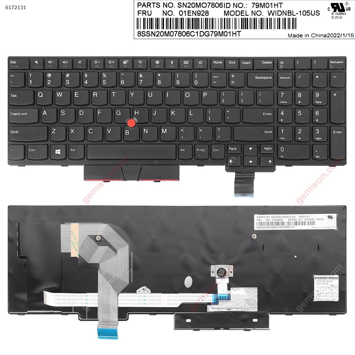 Picture of New Replacement Laptop Keyboard For Lenovo IBM ThinkPad T570 BLACK FRAME BLACK(For Win8,With Point)  US Layout