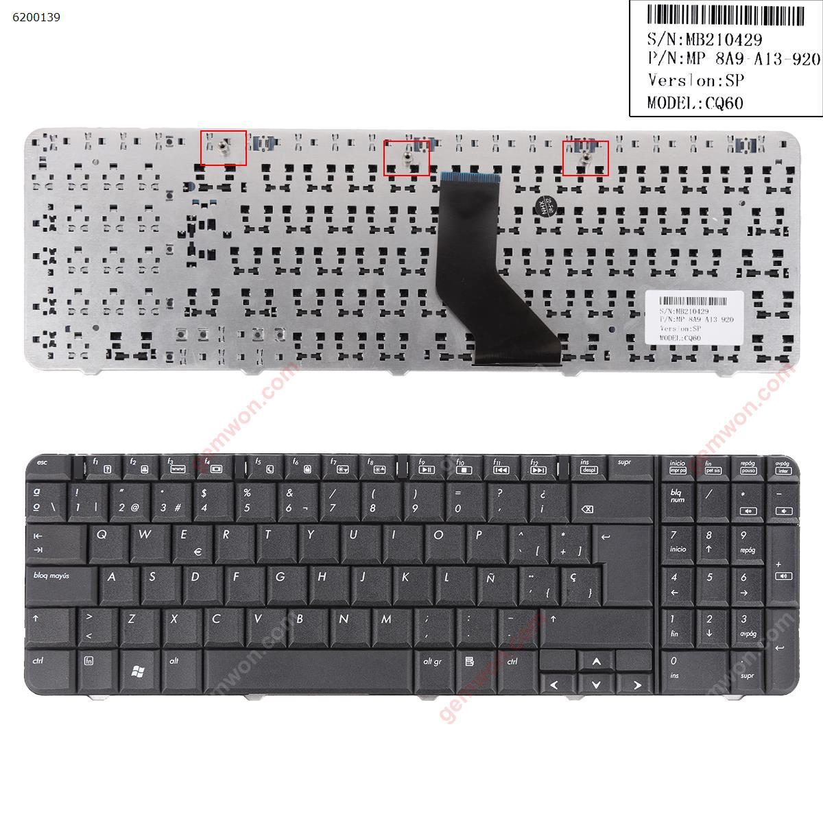 Picture of New Replacement Laptop Keyboard For HP CQ60 BLACK SP Layout