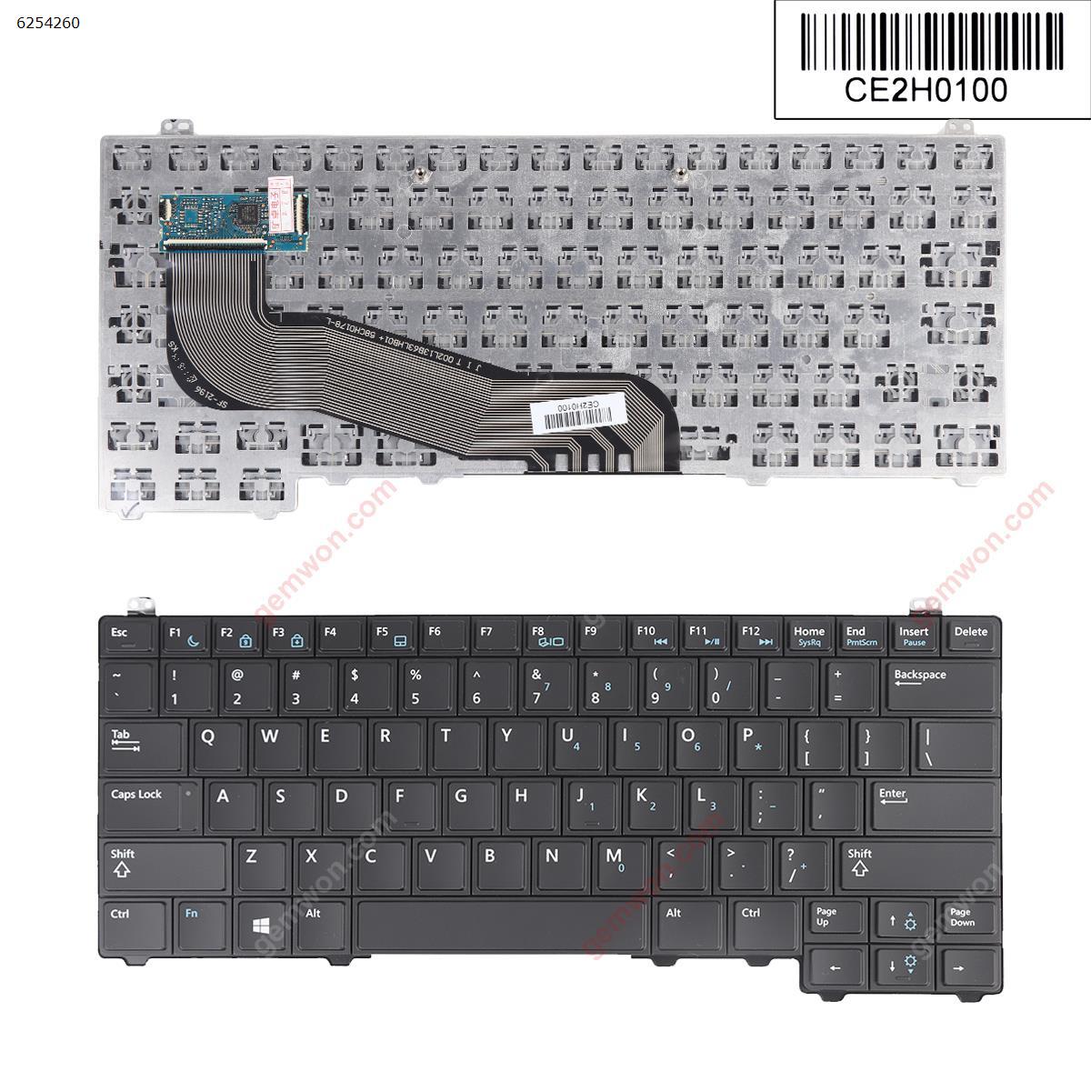 Picture of New Replacement Laptop Keyboard For DELL Latitude E5440 BLACK (Without point,WithOut foil, Win8) US Layout