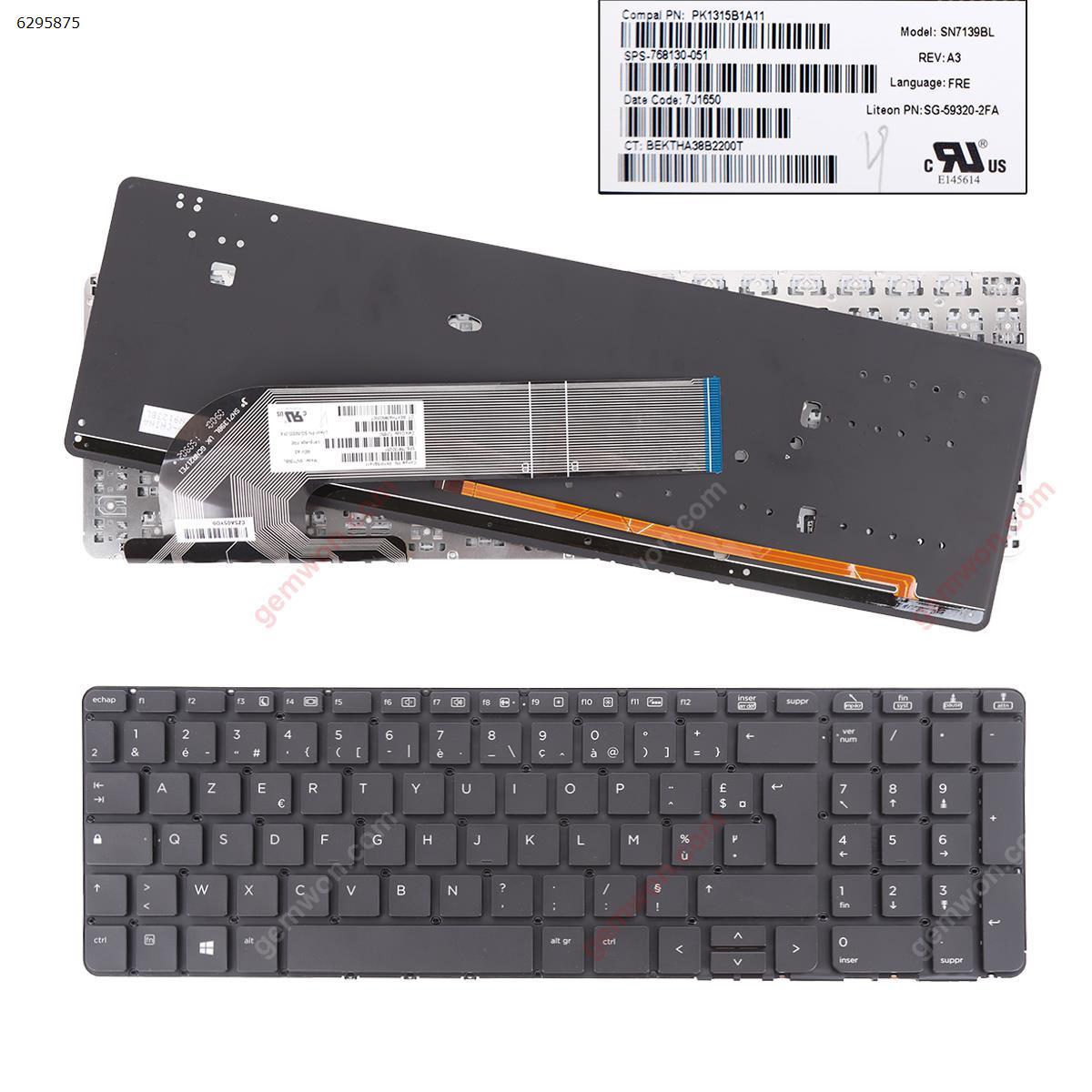 Picture of New Replacement Laptop Keyboard For HP ProBook 450 G0 450 G1 455 G1 BLACK(without FRAM  Backlit,WIN8) FR Layout