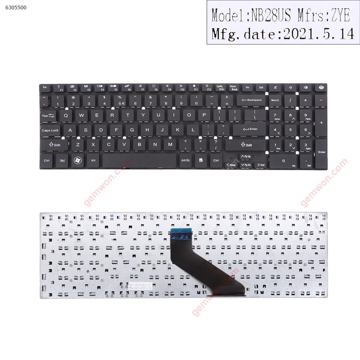 Picture of New Replacement Laptop Keyboard For GATEWAY NV55S BLACK US Layout