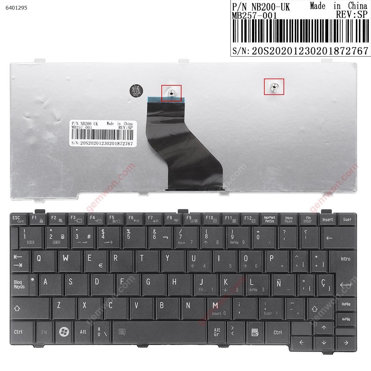 Picture of New Replacement Laptop Keyboard For TOSHIBA Portege T110,Satellite Pro T110,Satellite Mini NB200 NB255 NB305 BLACK SP Layout