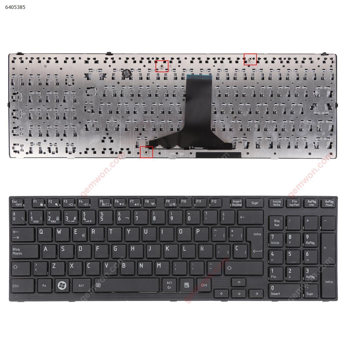 Picture of New Replacement Laptop Keyboard For TOSHIBA P750 P750D P755 P755D Qosmio X770 X775 BLACK FRAME BLACK SP Layout