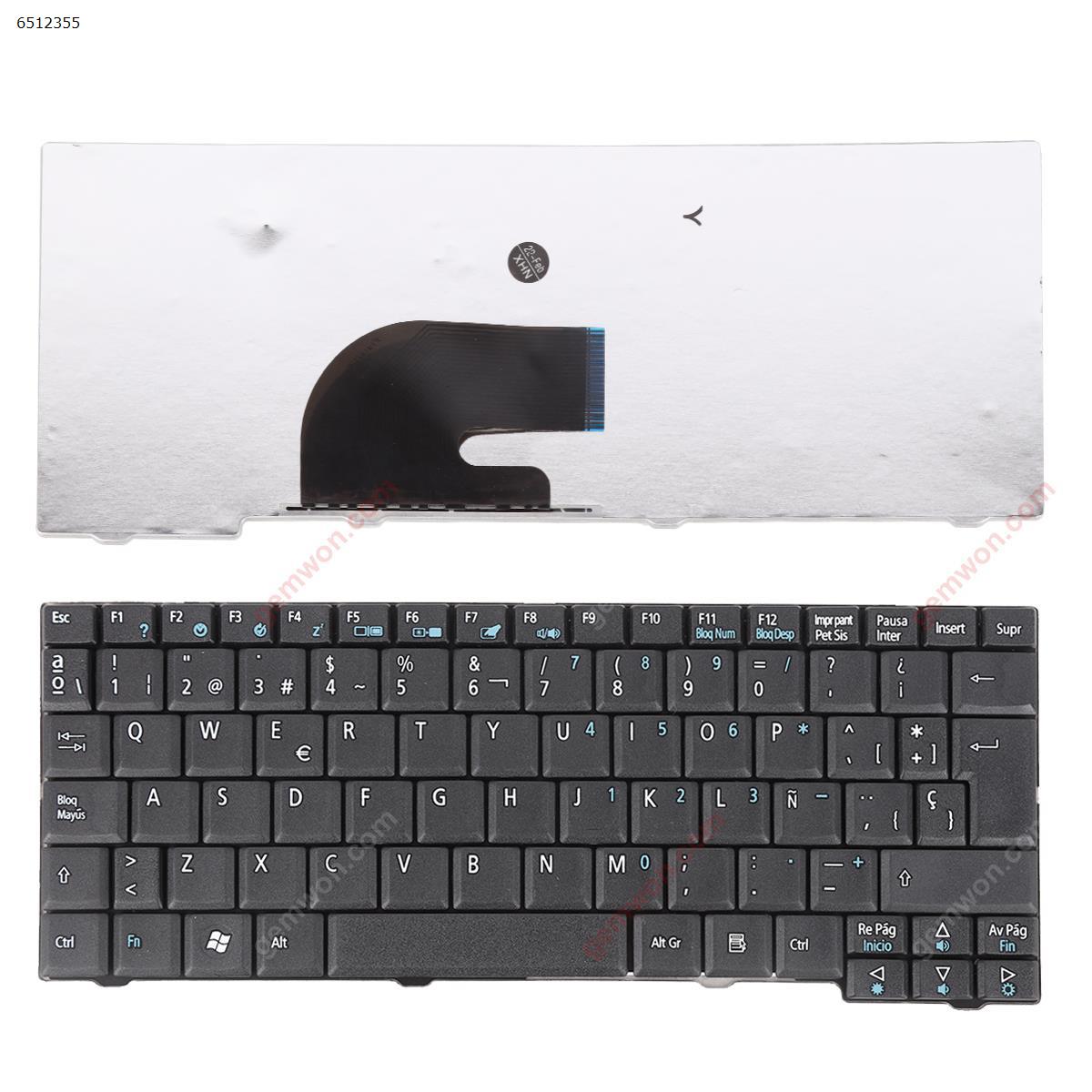 Picture of New Replacement Laptop Keyboard For ACER ONE BLACK Reprint SP Layout